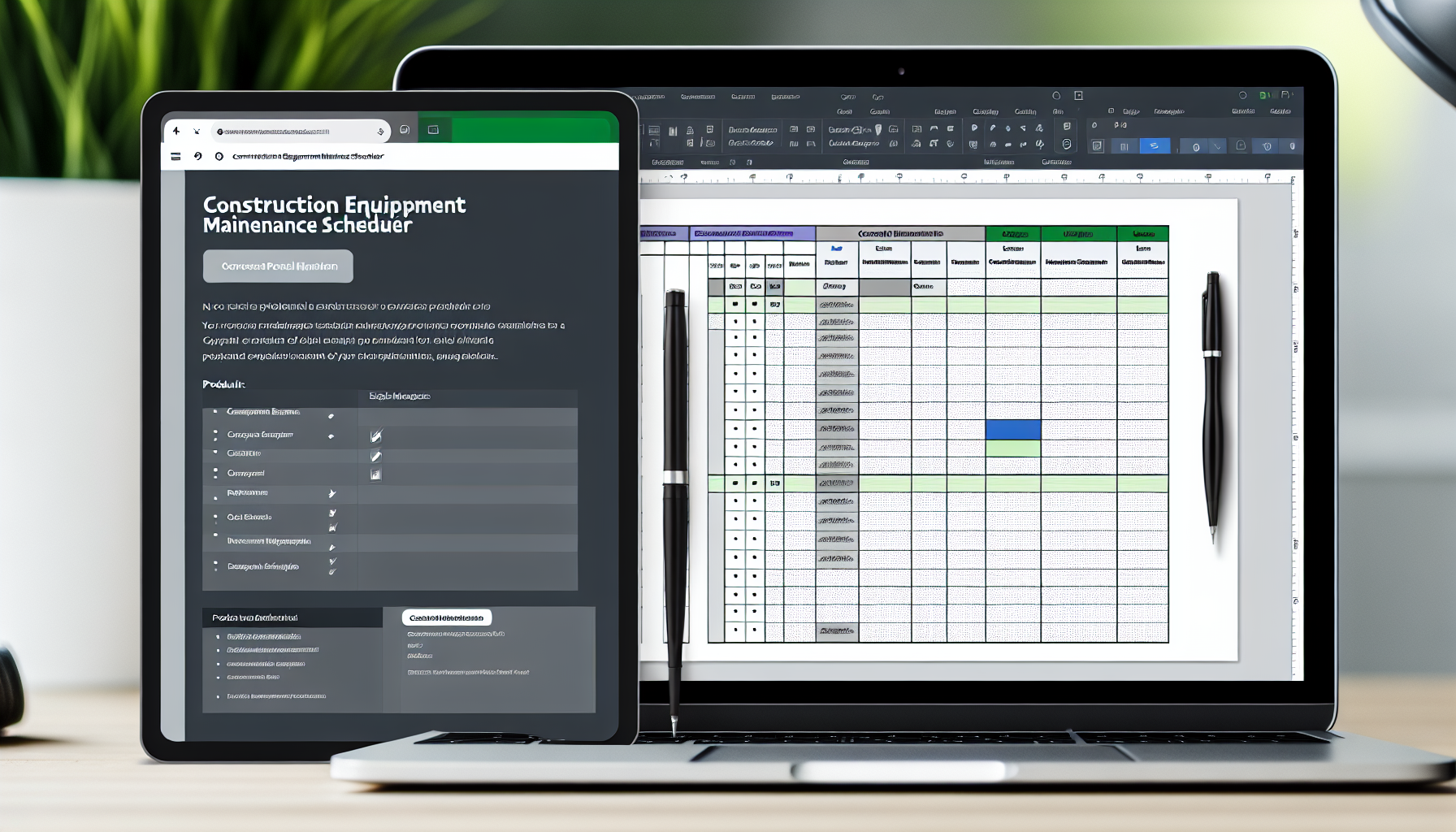 Construction Equipment Maintenance Scheduler